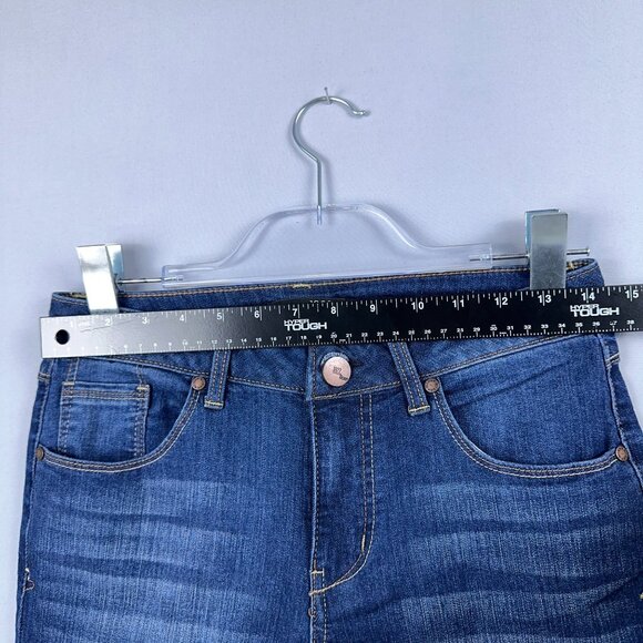 1882 Denim Capri Jeans Womens Size 6 Mid Rise Medium Wash Rolled Cuff Hem Blue - Picture 7 of 12